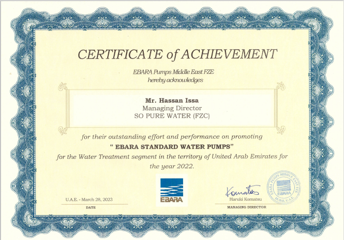 Certificate of Achievment